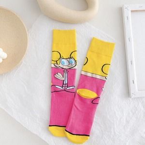 Dexter Laboratory Cartoon Network Dee Dee Crew Socks.